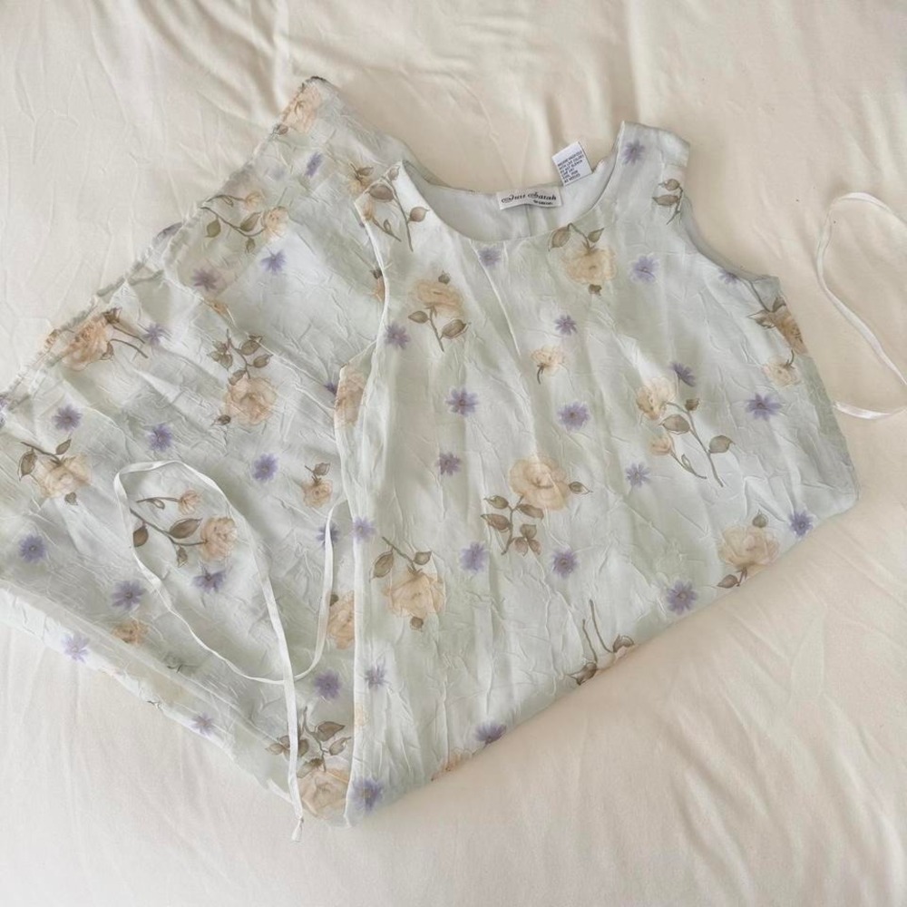 blue floral vintage‎ girls dress